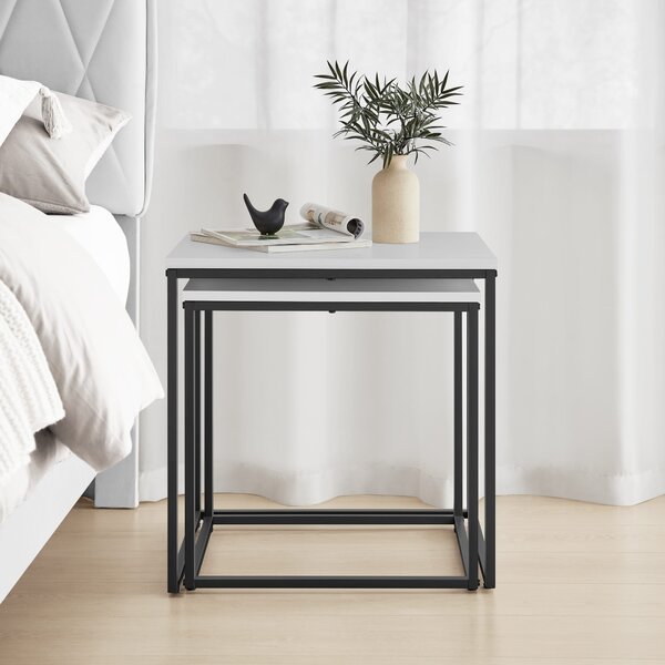Set 2 kom konferencijskih stolića QUADRO, bijeli