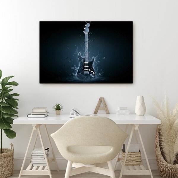 Slika električna gitara u plavom