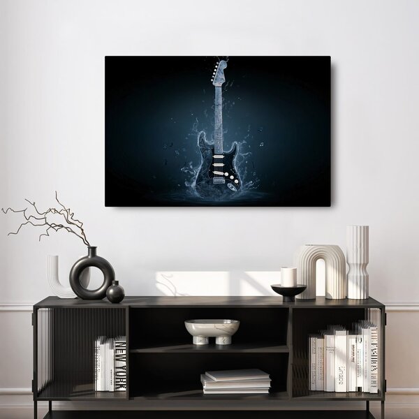 Slika električna gitara u plavom