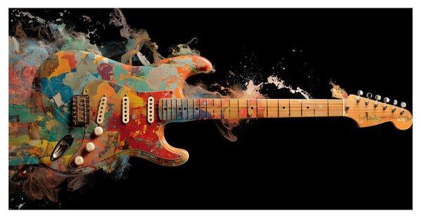 Slika električna gitara u bojama