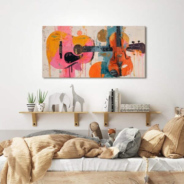 Slika gitara i violina u bojama