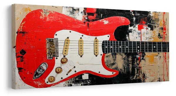 Slika crvena električna gitara