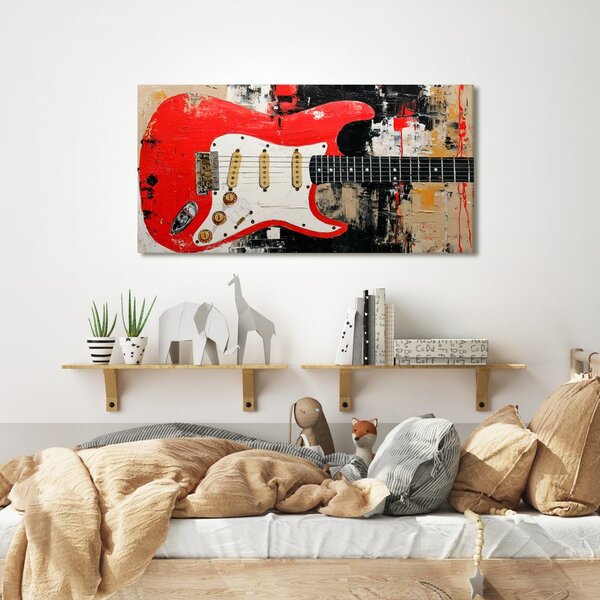 Slika crvena električna gitara