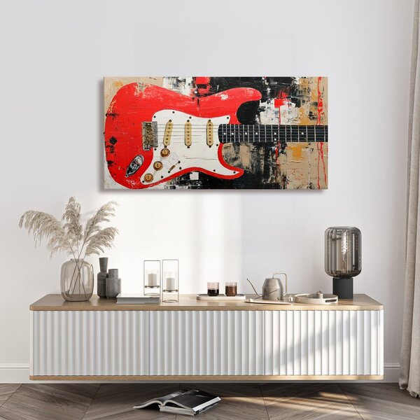 Slika crvena električna gitara