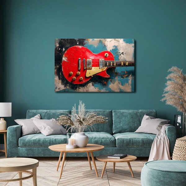 Slika crvena električna gitara