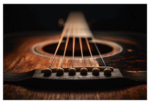 Slika akustična gitara izbliza