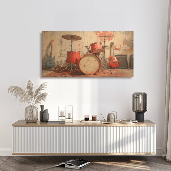 Slika glazbeni instrumenti u studiju