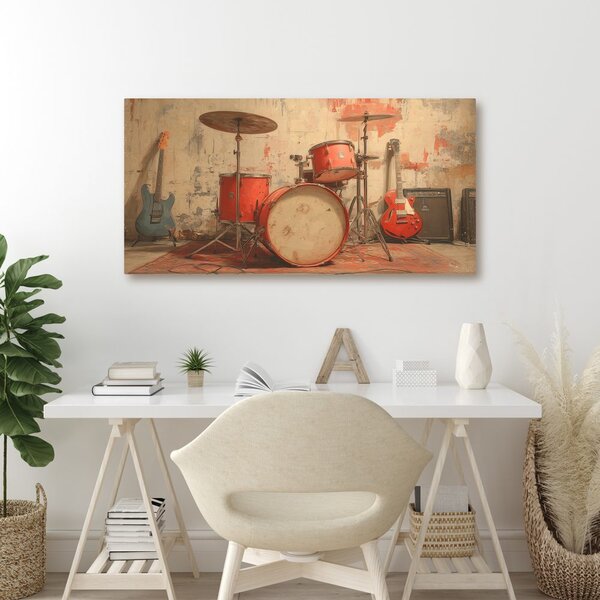 Slika glazbeni instrumenti u studiju