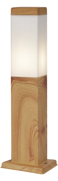 Moderna vanjska podna svjetiljka čelična s uzorkom drveta 45 cm IP44 - Malois