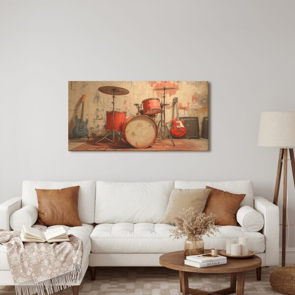 Slika glazbeni instrumenti u studiju