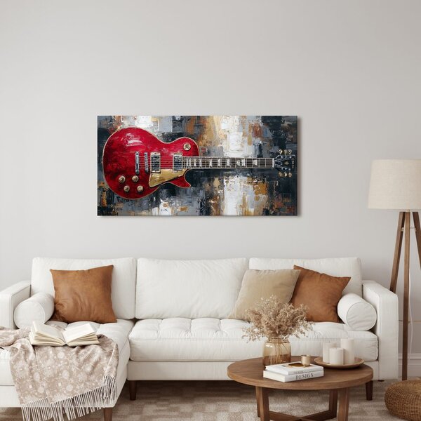 Slika crvena električna gitara