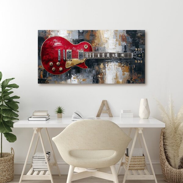 Slika crvena električna gitara