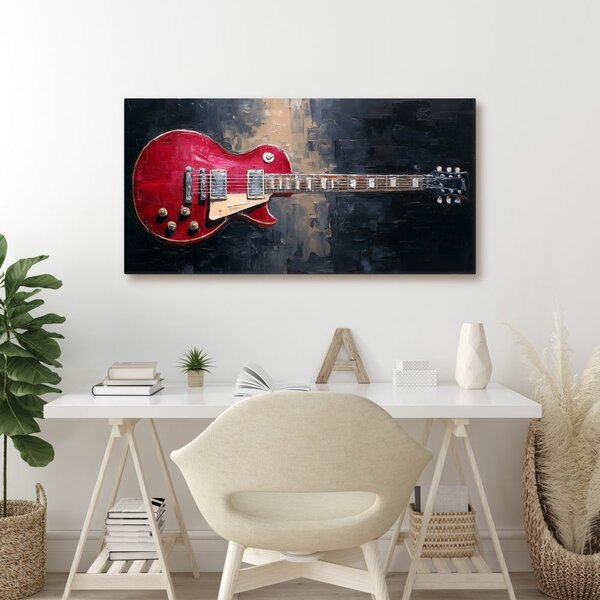 Slika crvena električna gitara