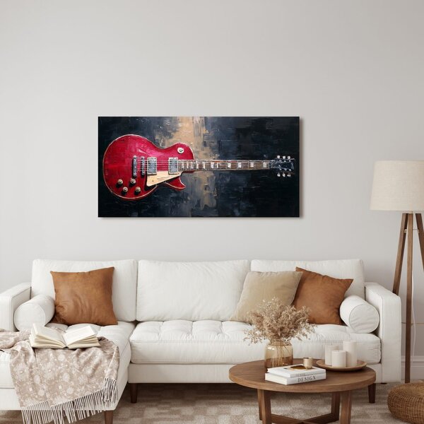 Slika crvena električna gitara