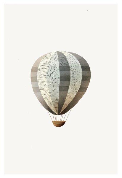 Slika zračni balon u pastelnim tonovima
