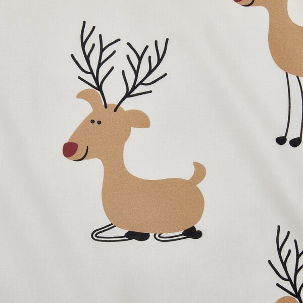 Posteljina od Renforcé pamuka TIMBA DEER bijela Dimenzije posteljine: 80 x 80 cm | 135 x 200 cm