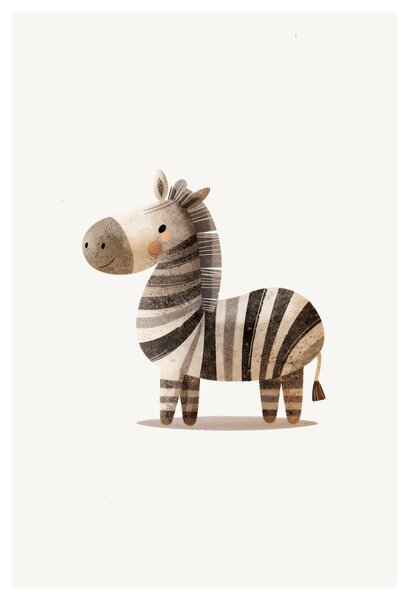 Slika slatka prugasta zebra