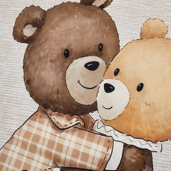 Dječja posteljina od Reneform pamuka TEDDY HENRY bež Dimenzije posteljine: 80 x 80 cm | 135 x 200 cm