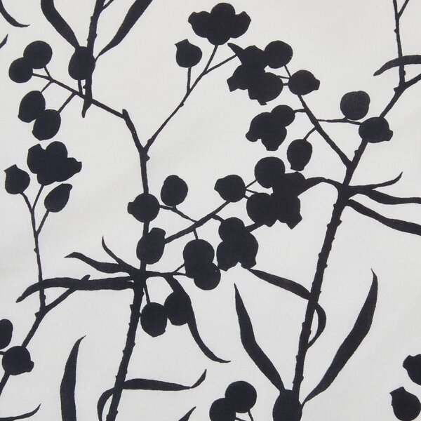 Posteljina od Renforcé pamuka BERRIES bijelo-crna Dimenzije posteljine: 80 x 80 cm | 135 x 200 cm
