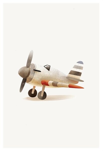 Slika retro avion u pokretu