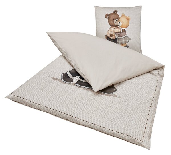 Dječja posteljina od Reneform pamuka TEDDY HENRY bež Dimenzije posteljine: 80 x 80 cm | 135 x 200 cm