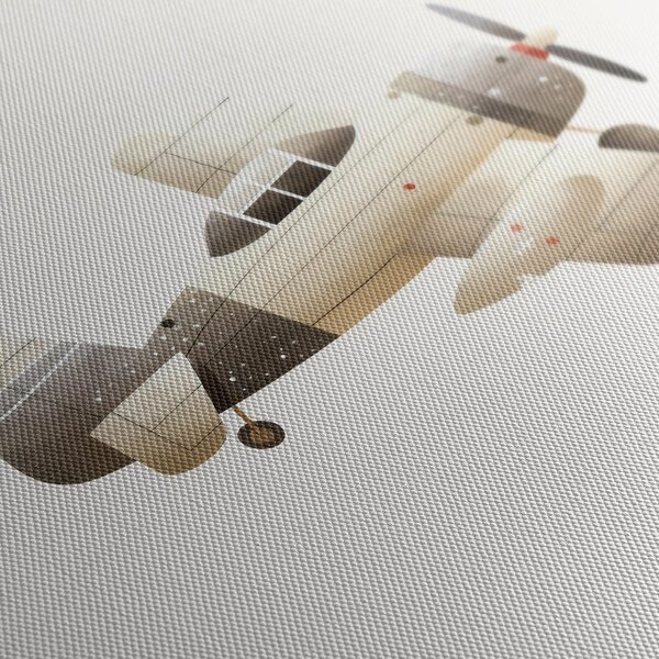 Slika vintage avion u letu
