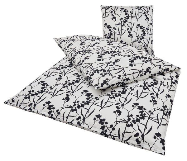 Posteljina od Renforcé pamuka BERRIES bijelo-crna Dimenzije posteljine: 80 x 80 cm | 135 x 200 cm