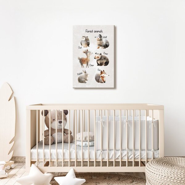 Slika ilustracija šumskih životinja