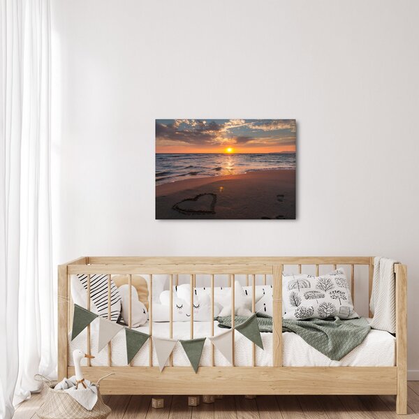 Slika srca u pijesku (70x50 cm)