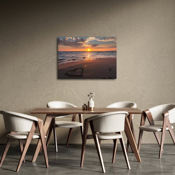 Slika srca u pijesku (70x50 cm)