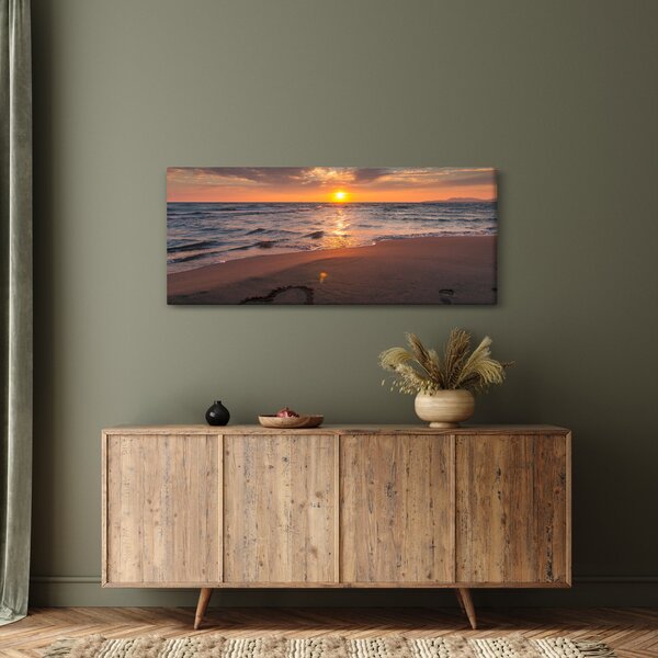 Slika srca u pijesku (120x50 cm)