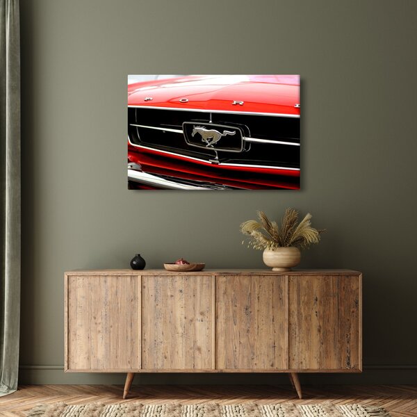 Slika - Detalj crvenog automobila (90x60 cm)