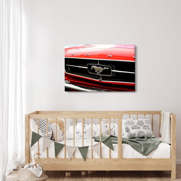 Slika - Detalj crvenog automobila (90x60 cm)