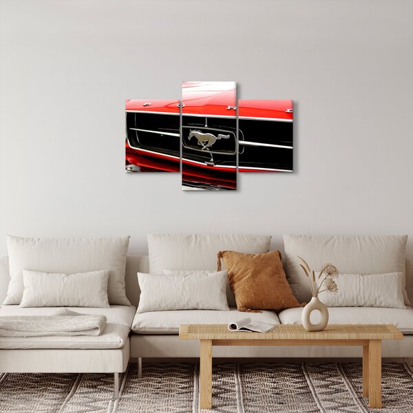 Slika - Detalj crvenog automobila (90x60 cm)