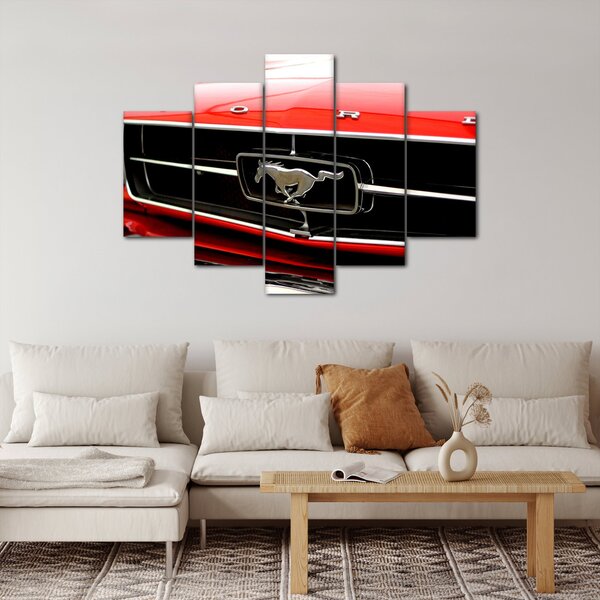 Slika - Detalj crvenog automobila (150x105 cm)