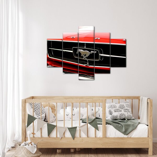Slika - Detalj crvenog automobila (150x105 cm)