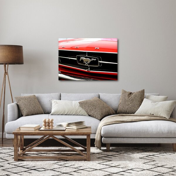 Slika - Detalj crvenog automobila (70x50 cm)