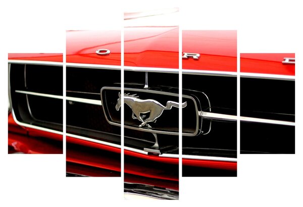 Slika - Detalj crvenog automobila (150x105 cm)