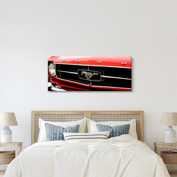 Slika - Detalj crvenog automobila (120x50 cm)