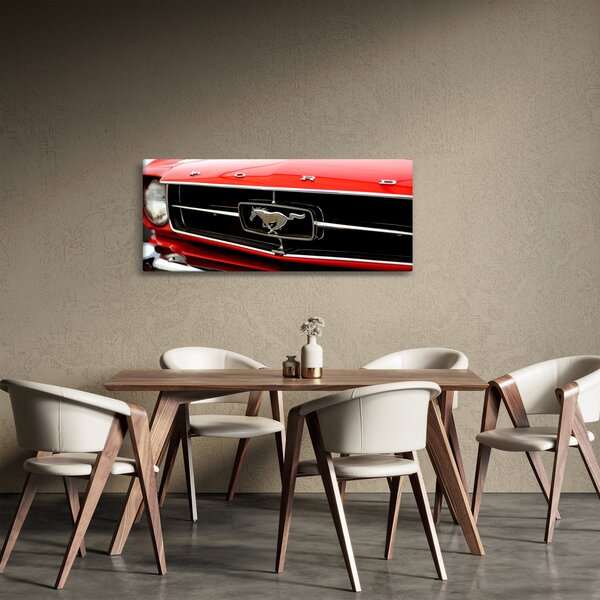 Slika - Detalj crvenog automobila (120x50 cm)