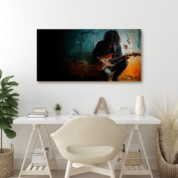 Slika glazbenik s električnom gitarom