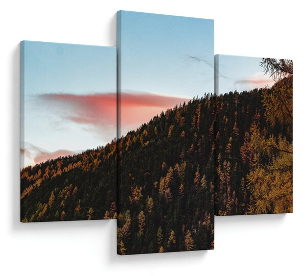 Slika crvenih oblaka iznad brda (90x60 cm)