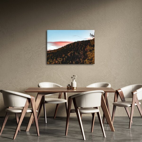 Slika crvenih oblaka iznad brda (70x50 cm)