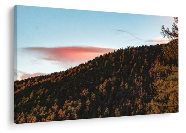 Slika crvenih oblaka iznad brda (90x60 cm)