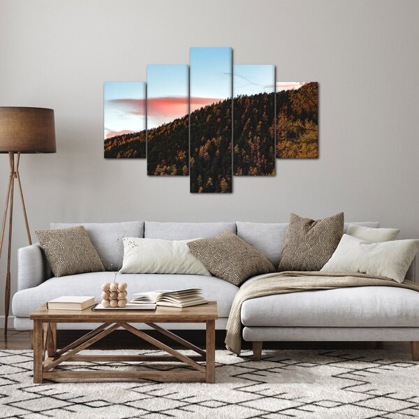 Slika crvenih oblaka iznad brda (150x105 cm)