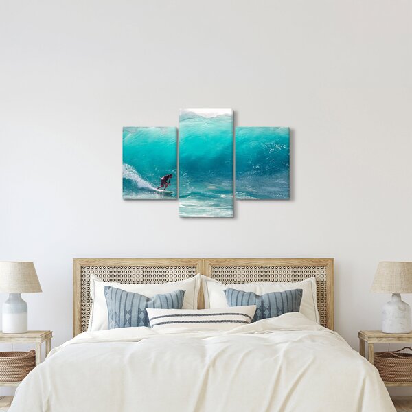 Slika surfera u valovima (90x60 cm)