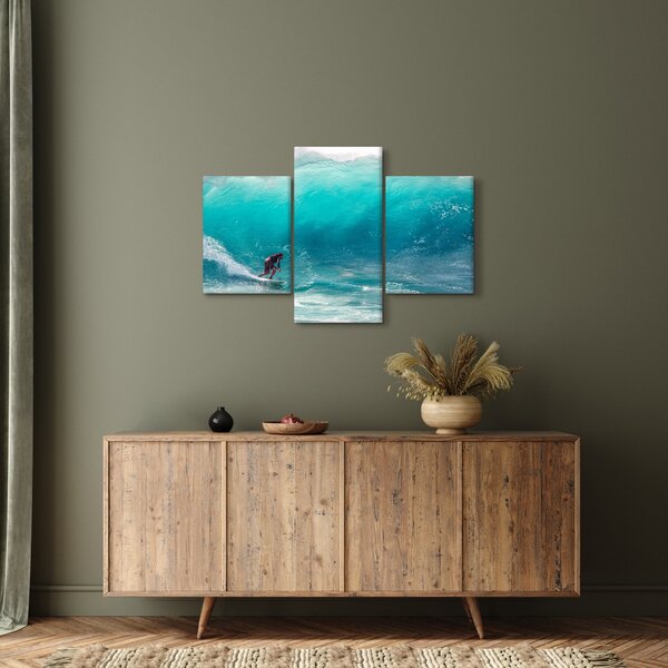 Slika surfera u valovima (90x60 cm)