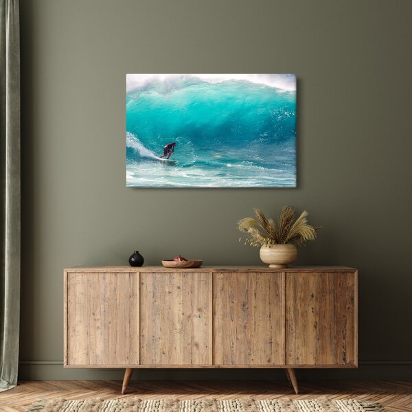 Slika surfera u valovima (90x60 cm)