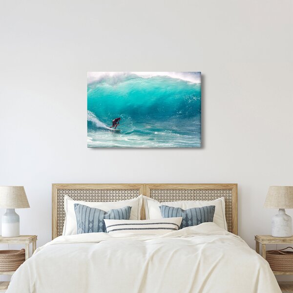 Slika surfera u valovima (90x60 cm)