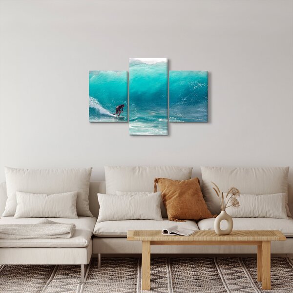 Slika surfera u valovima (90x60 cm)